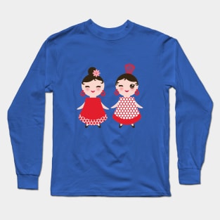 Spanish Flamenco Dancer (10) Long Sleeve T-Shirt